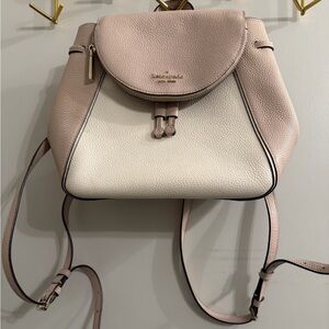 kate spade Tan and Cream Pebbled Leather Backpack